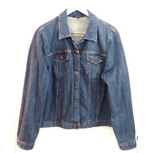 Lands' End Denim Jean Jacket - 1X